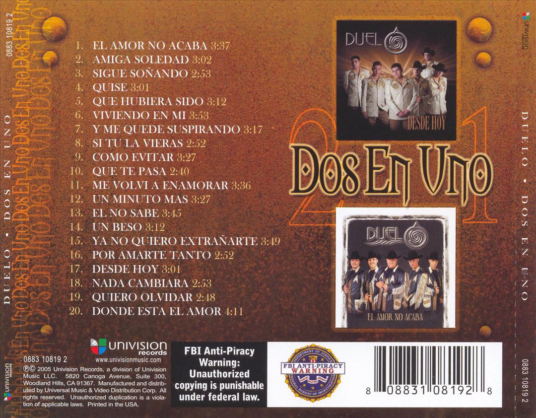 Dos en Uno cover art