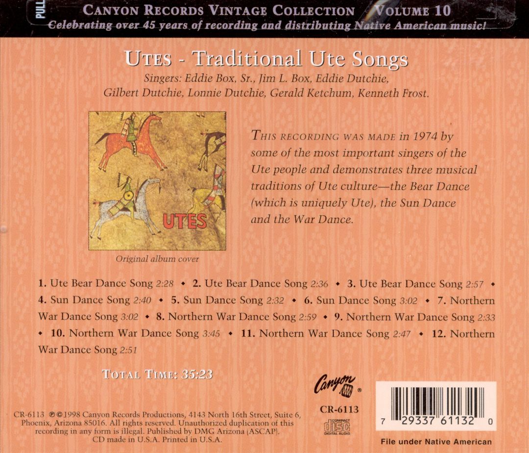 Utes: War, Bear & Sun Dance Songs cover art