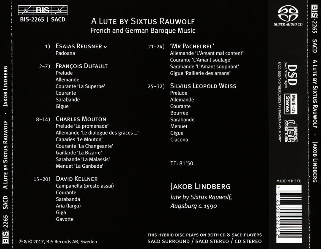 Lute by Sixtus Rauwolf: French and German Baroque Music cover art