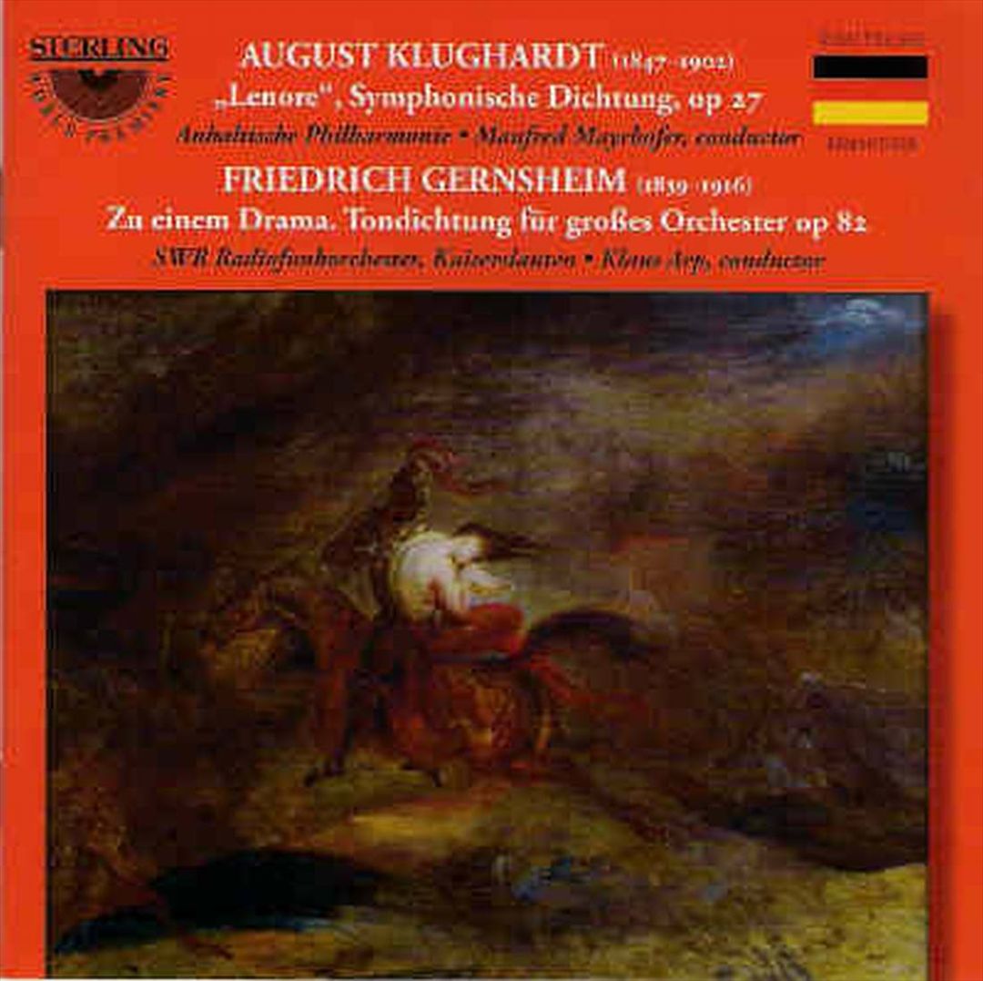 August Klughardt: "Lenore" Symphonische Dichtung, Op. 27; Friedrich Gernsheim: Zu einem Drama; Tondichtung fur gross cover art