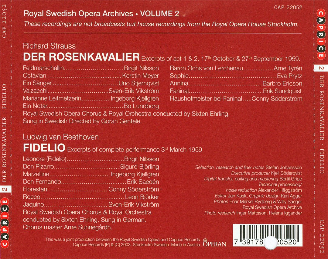 Royal Swedish Opera Archives, Vol. 2 cover art