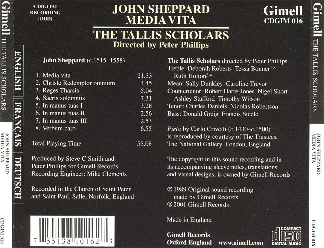 John Sheppard: Media Vita cover art