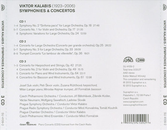 Viktor Kalabis: Symphonies & Concertos cover art