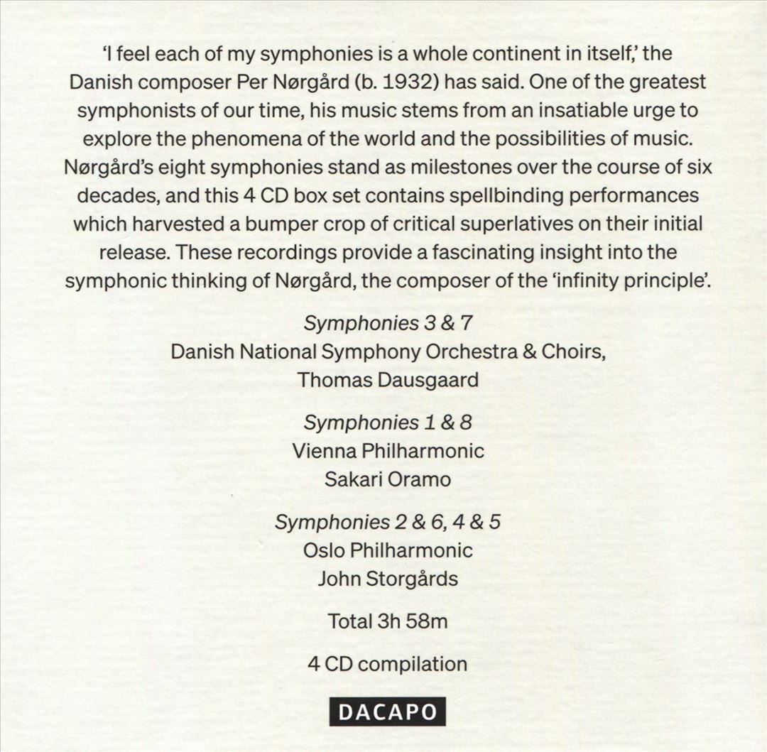 Per Nørgård: 8 Symphonies cover art