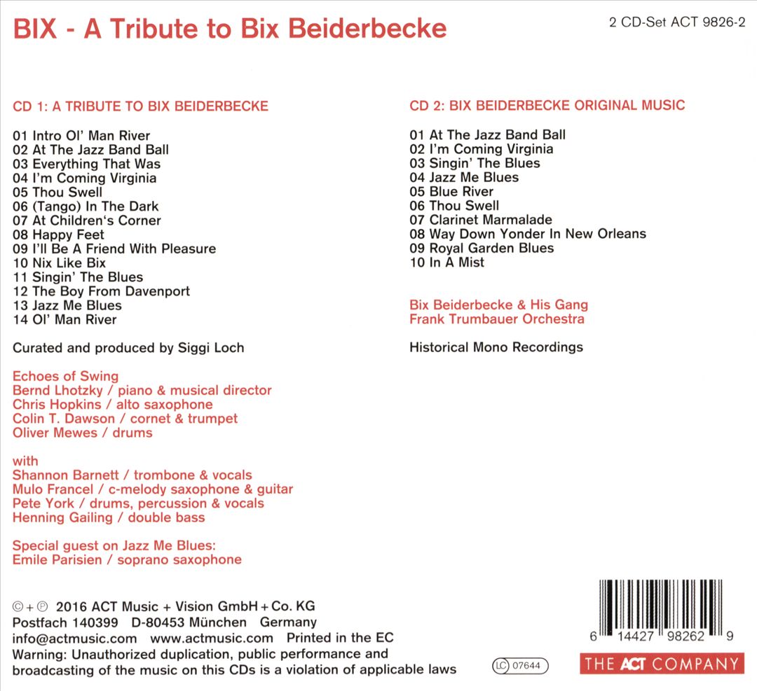 Bix: A Tribute to Bix Beiderbecke cover art
