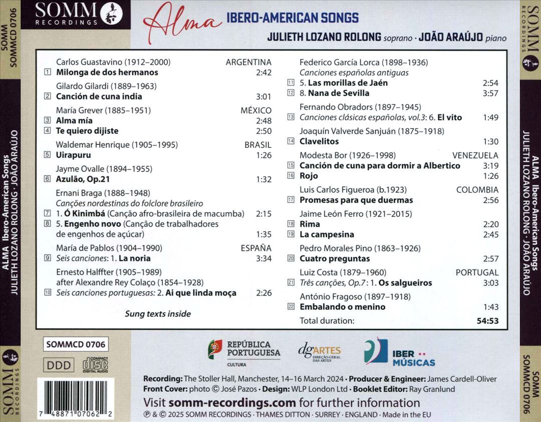 Alma: Ibero-American Songs cover art