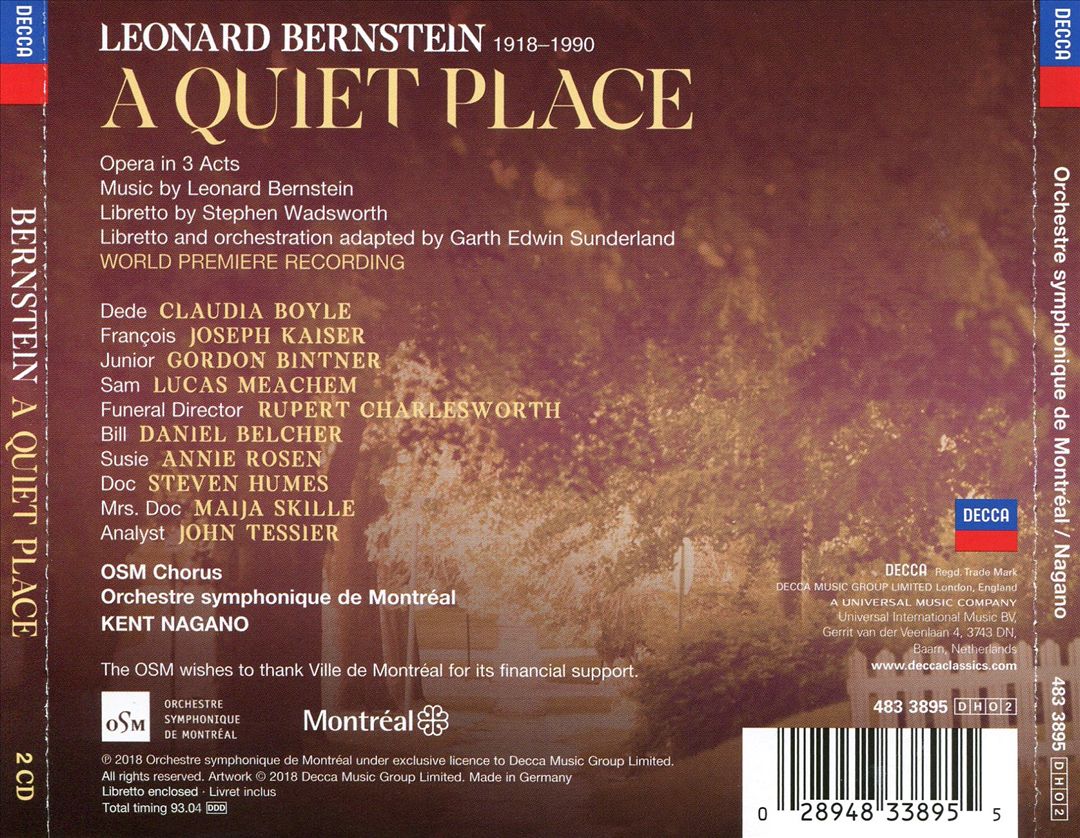 Leonard Bernstein: A Quiet Place cover art
