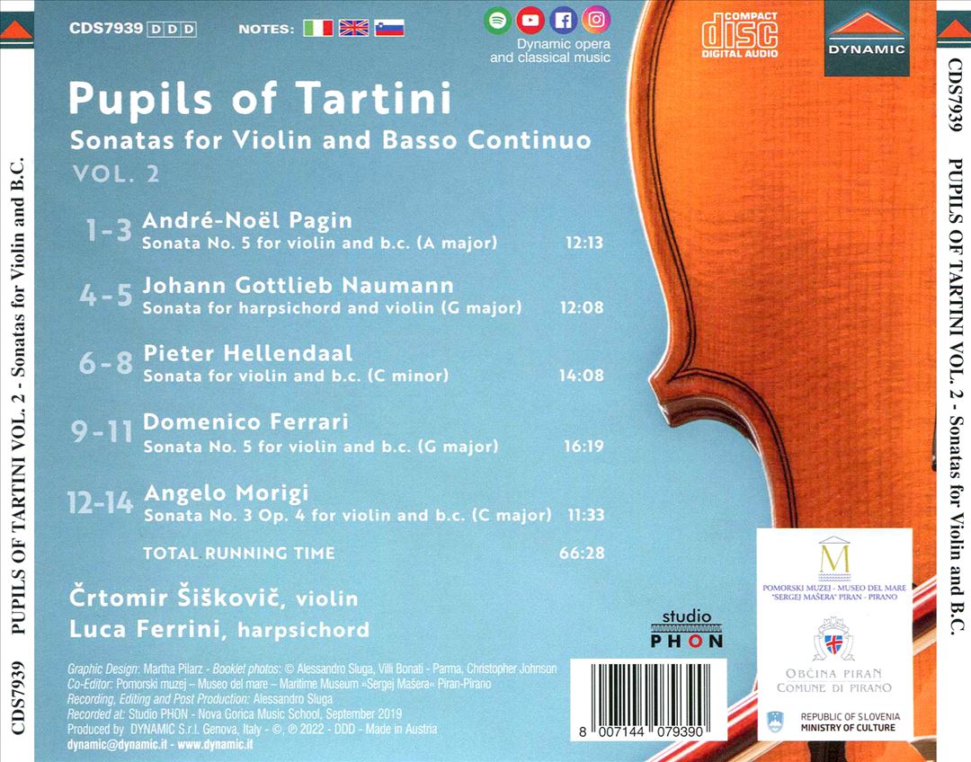 Pupils of Tartini, Vol. 2 cover art