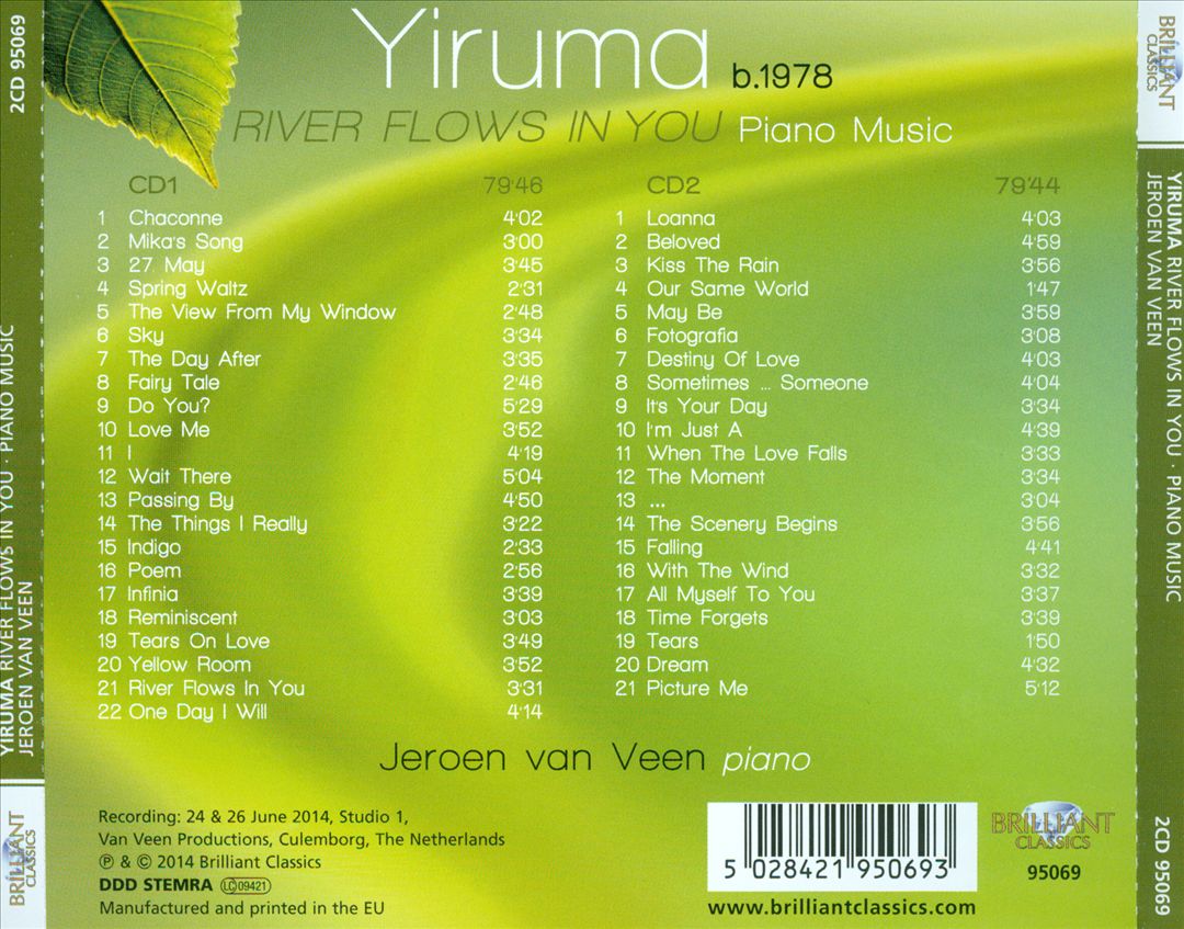 Yiruma: Piano Music "River Flows in You" cover art