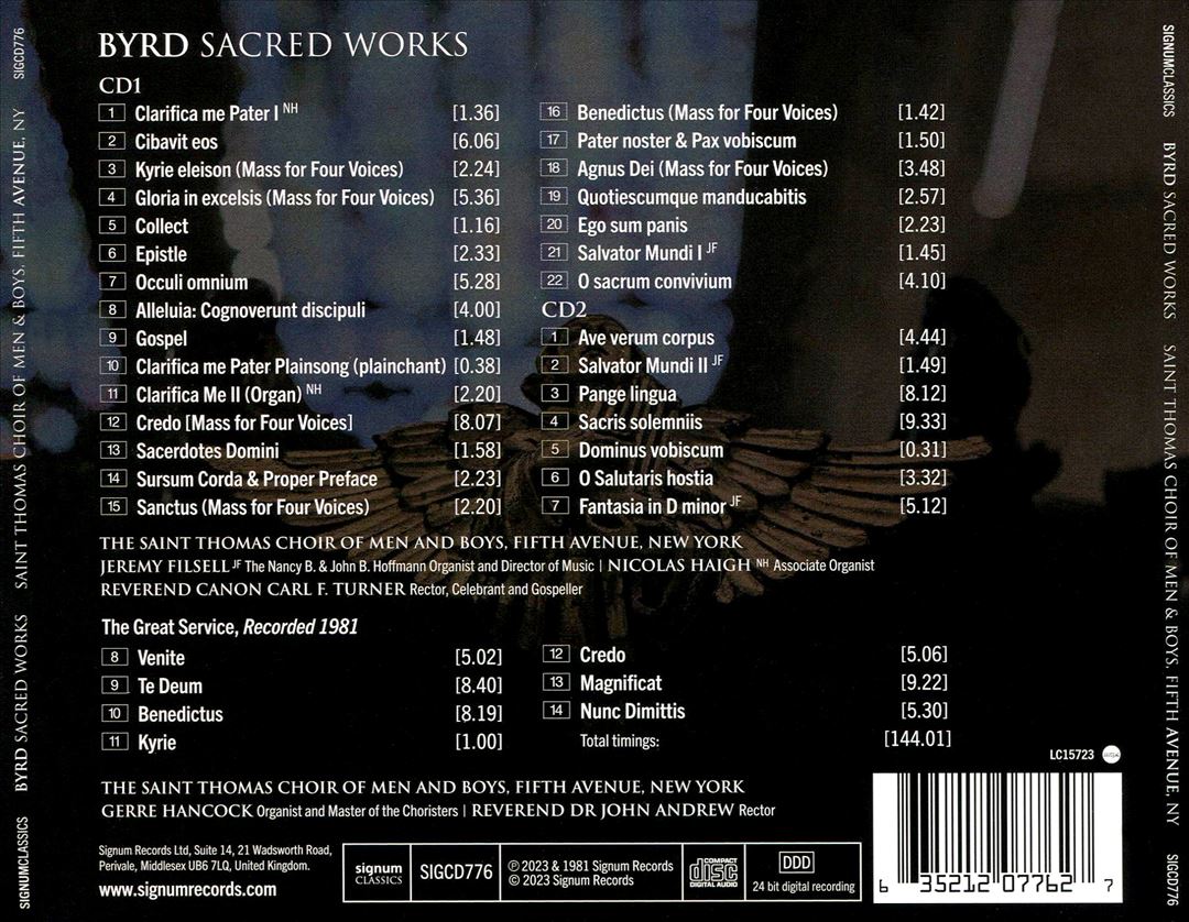 Byrd: Sacred Works cover art