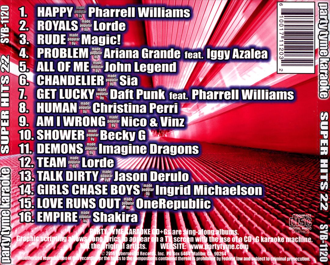 Party Tyme Karaoke: Super Hits, Vol. 22 cover art