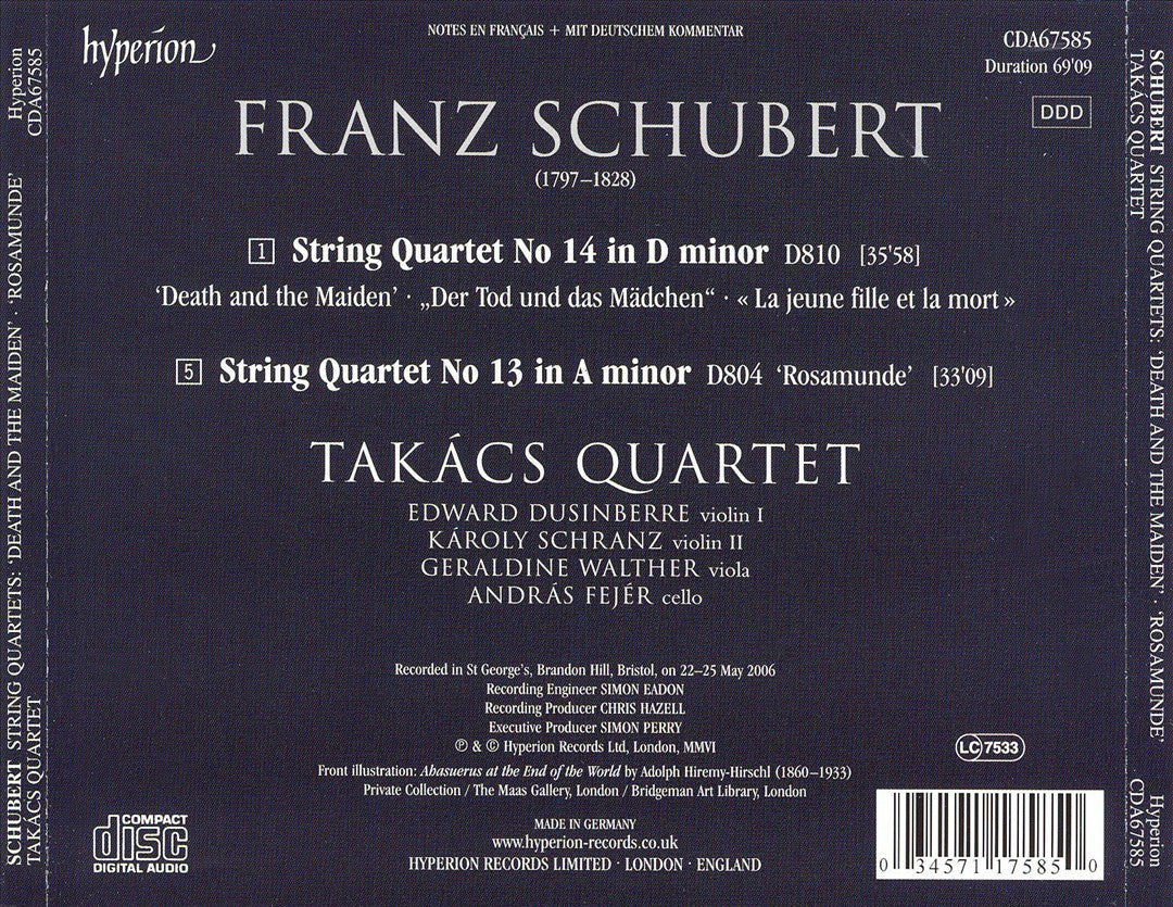 Schubert: String Quartets Nos. 13 & 14 cover art