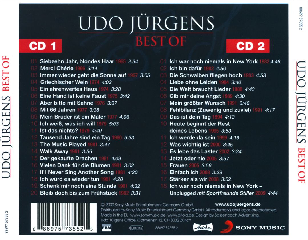 Best of Udo Jürgens cover art