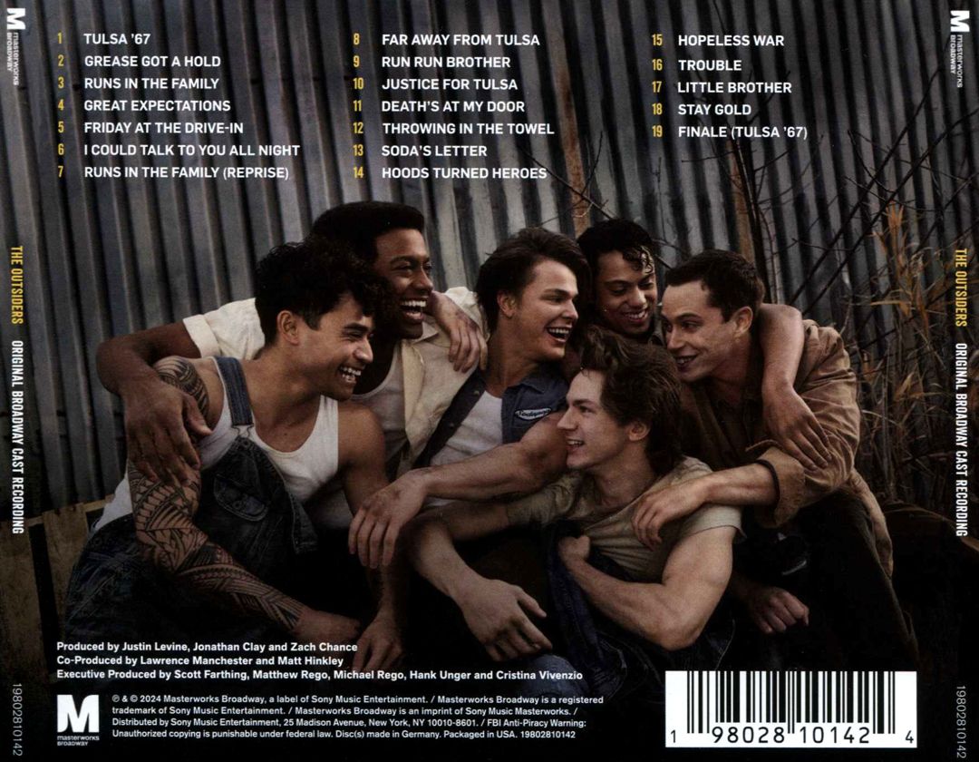Outsiders, A New Musical [Original Broadway Cast Recording] cover art