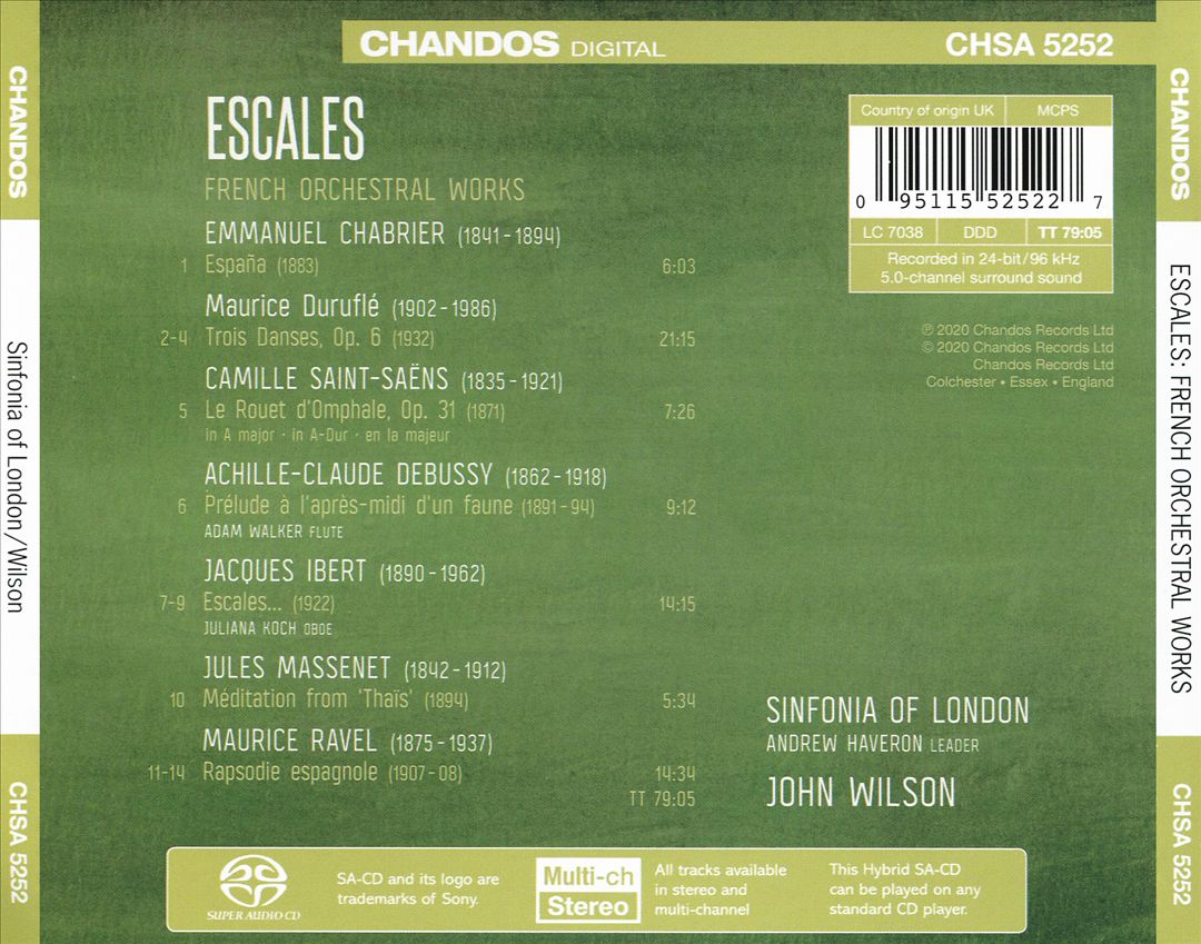 Escales: French Orchestral Works cover art
