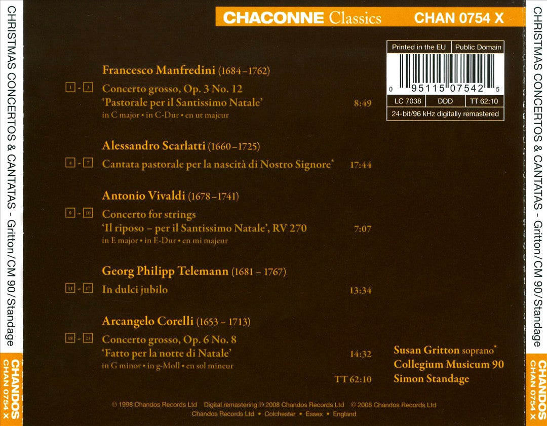 Christmas Concertos and Cantatas cover art