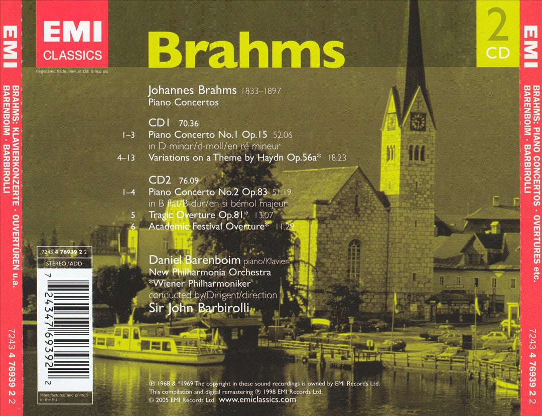 Brahms: Piano Concertos Nos. 1 & 2; Haydn Variations; Tragic Overture; Academic Festival Overture cover art