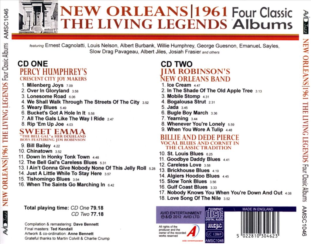 Four Classic Albums: New Orleans 1961: The Living Legends cover art