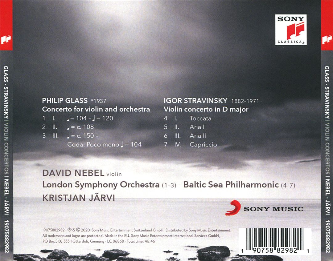 Igor Stravinsky, Philip Glass: Violin Concertos cover art