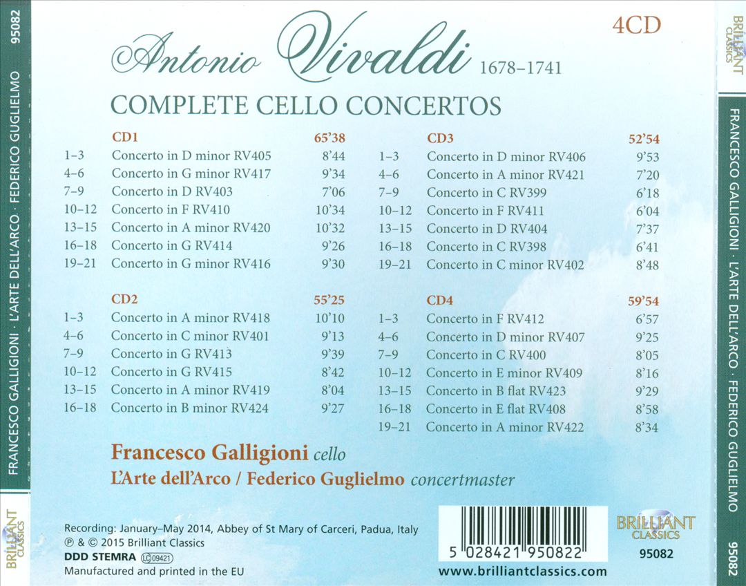 Vivaldi: Complete Cello Concertos cover art
