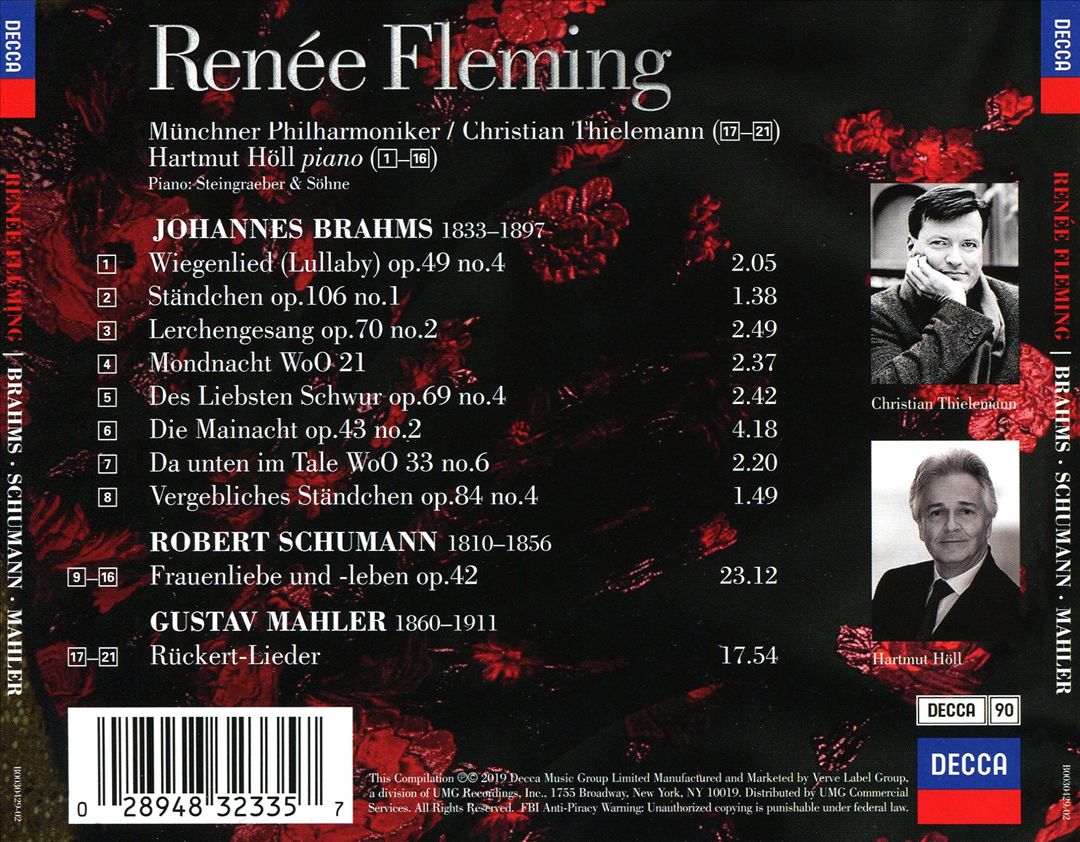 Lieder: Brahms, Schumann, Mahler cover art