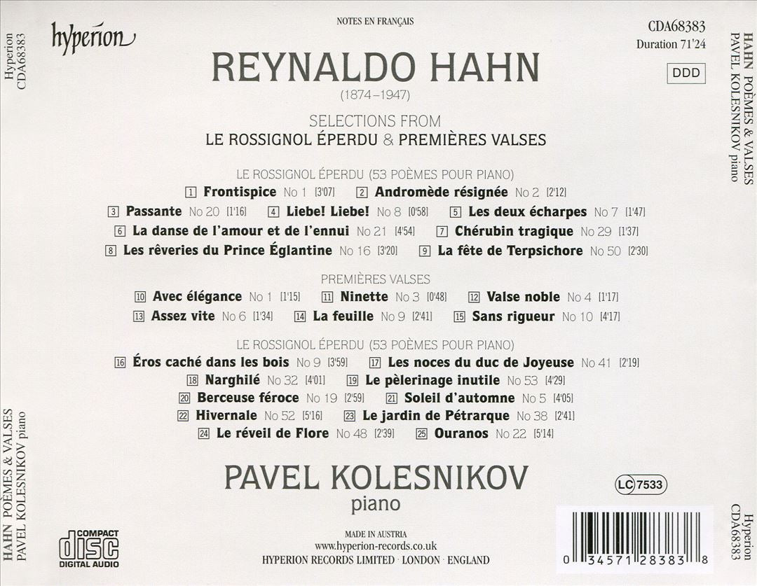 Reynaldo Hahn: Poèmes & Valses cover art