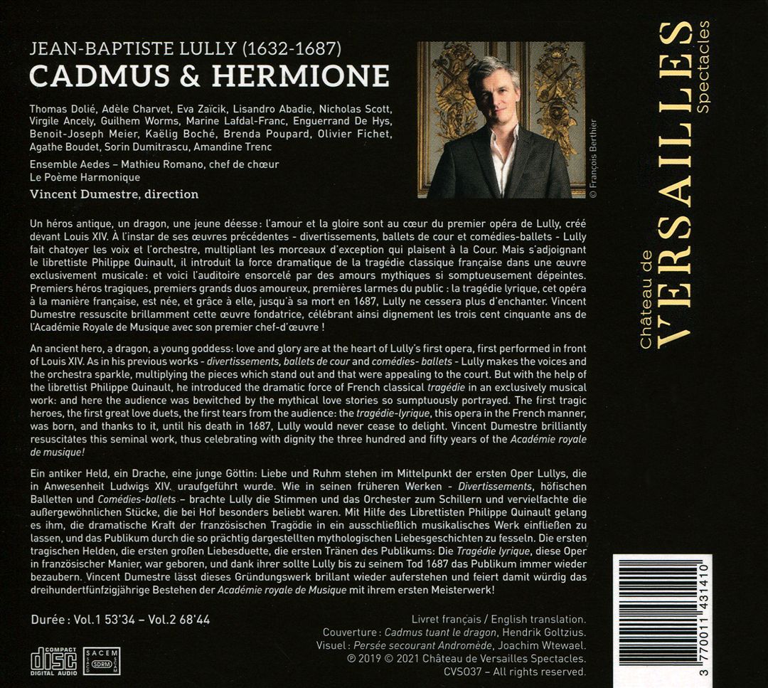 Lully: Cadmus & Hermione cover art