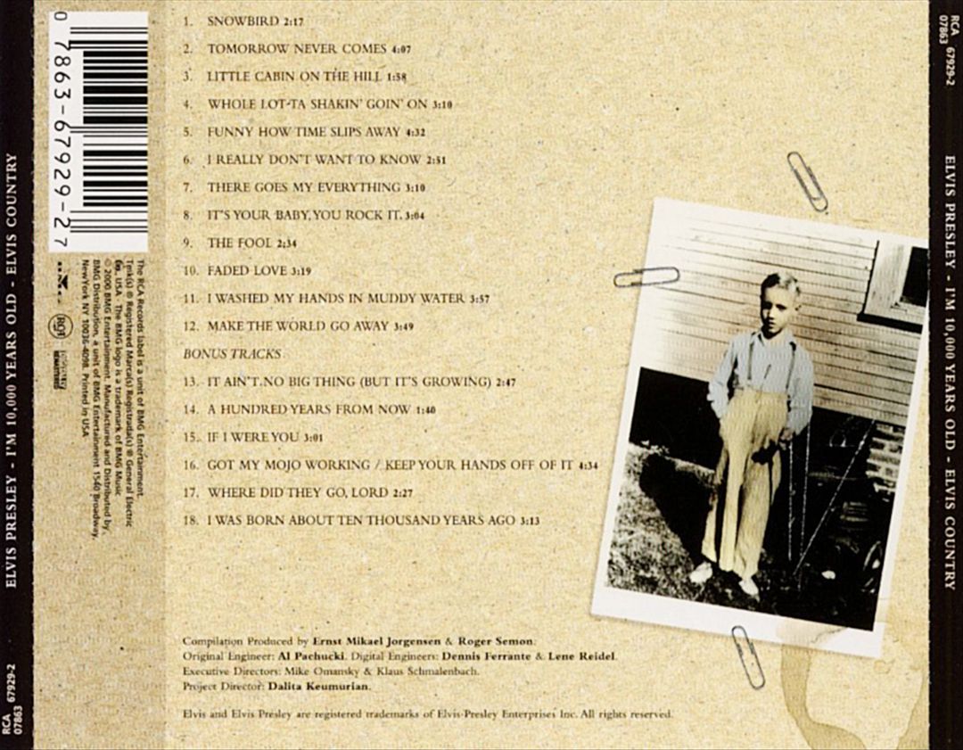 Elvis Country cover art