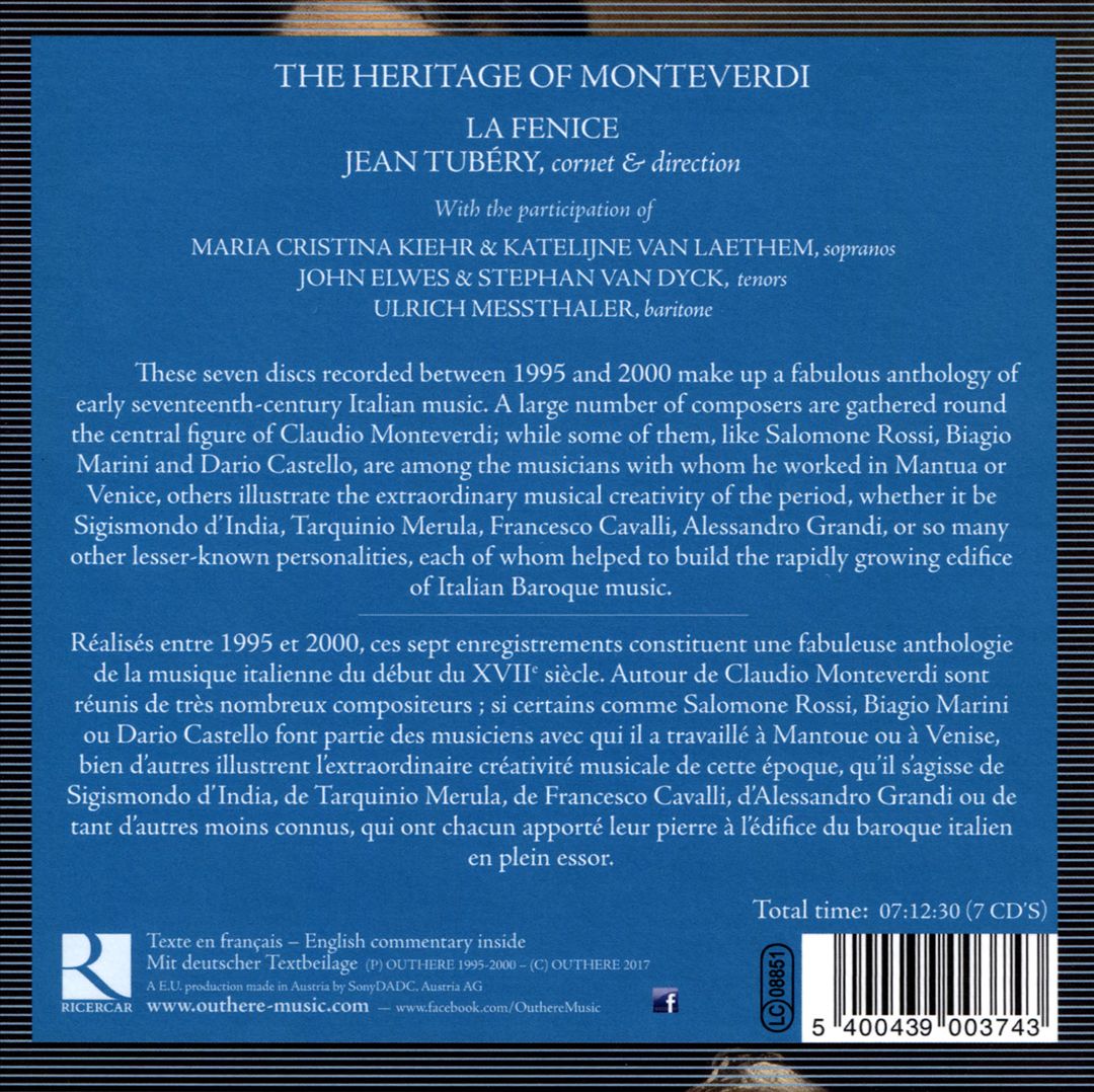 Heritage of Monteverdi cover art