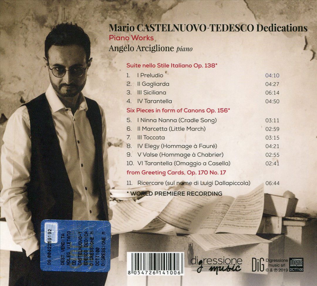 Castelnuovo-Tedesco: Dedications cover art