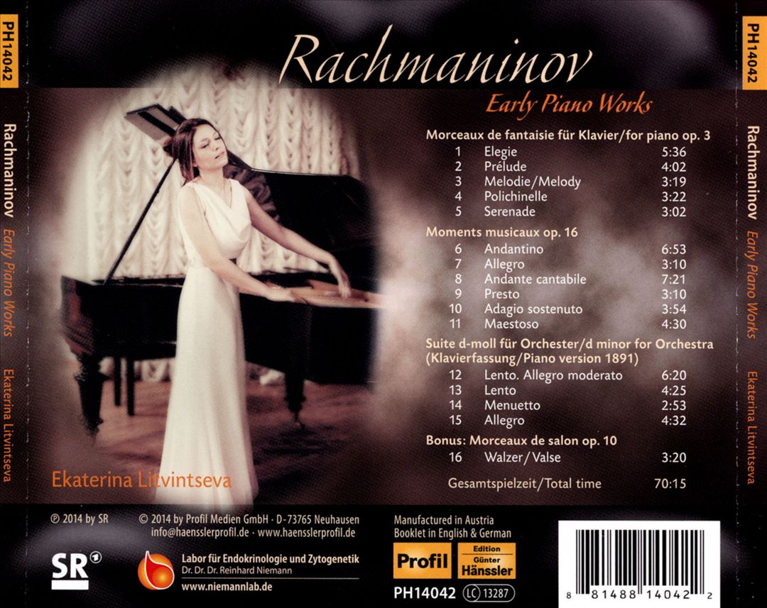 Depth of the Unspoken: Rachmaninov - Early Piano Works cover art