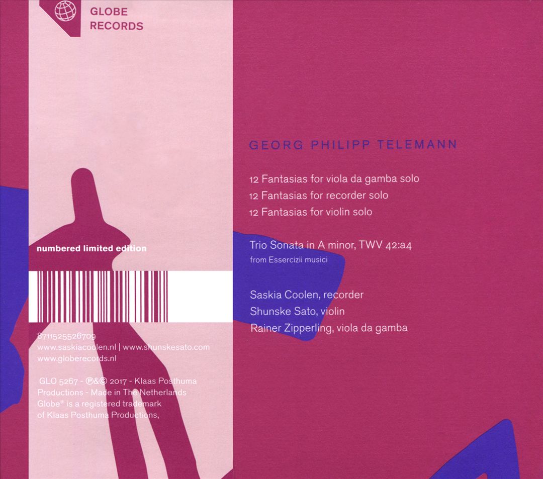 Telemann: The Solo Fantasias cover art