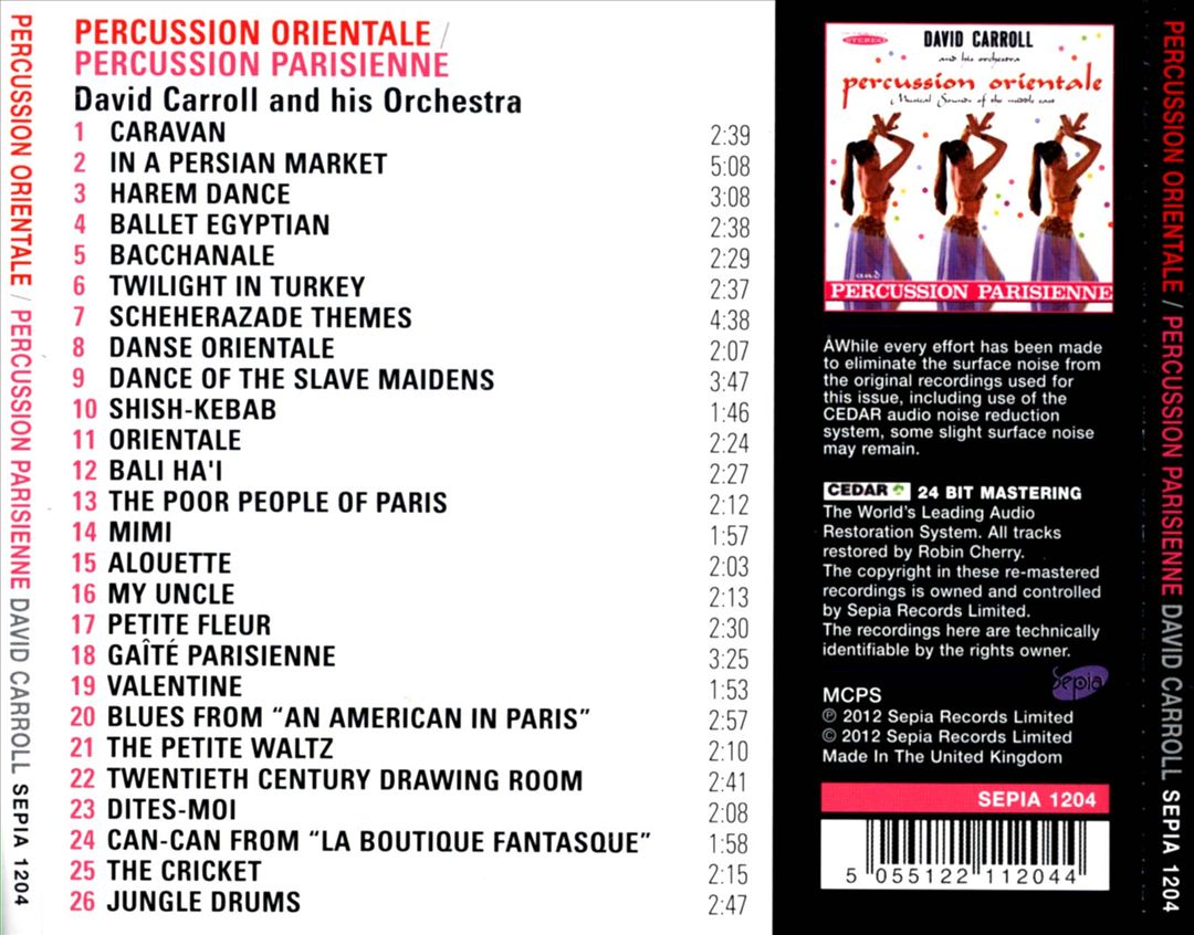 Percussion Orientale/Percussion Parisienne cover art