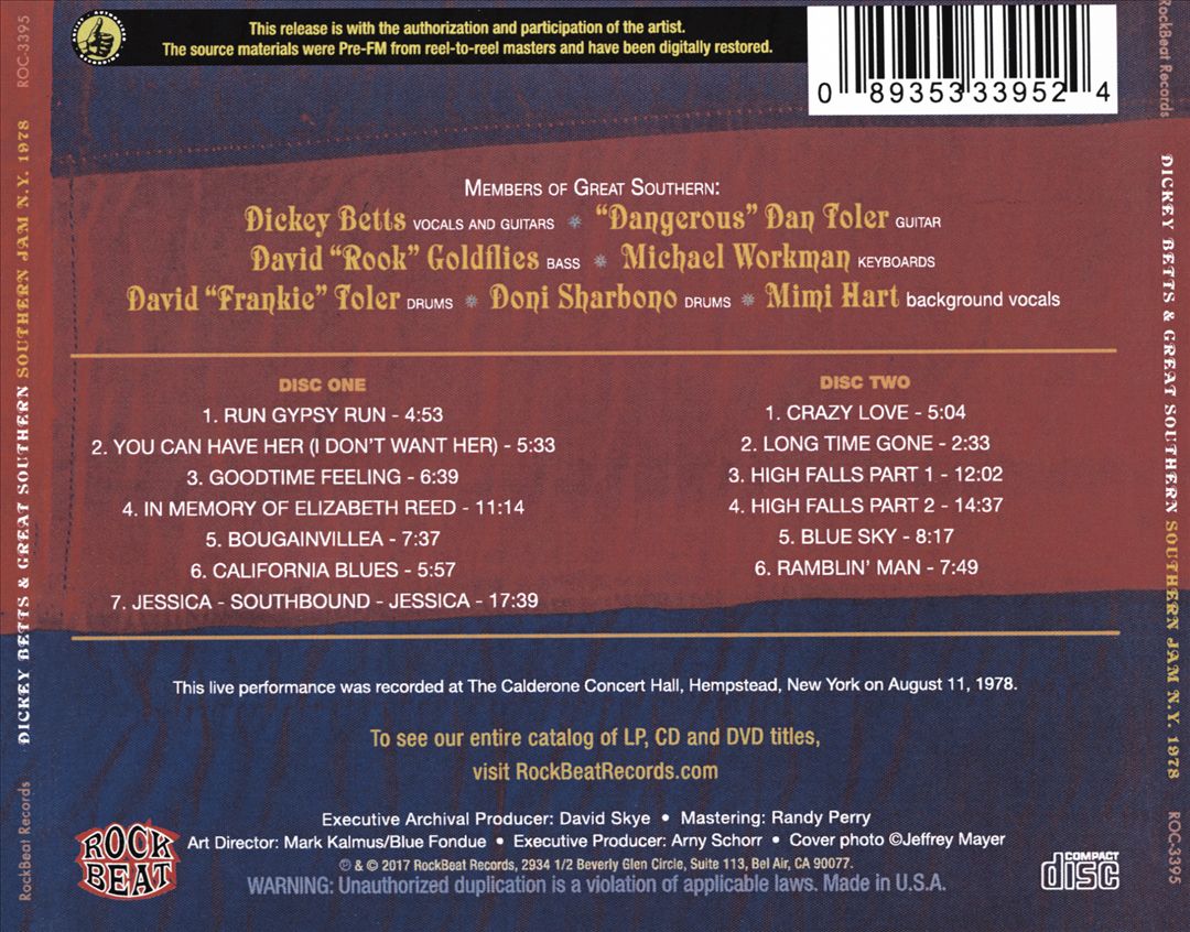 Southern Jam: New York 1978 cover art