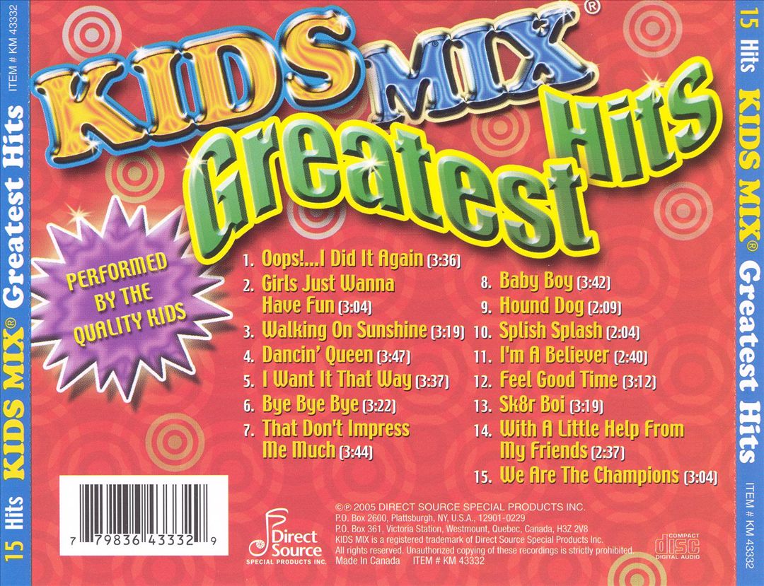Kids Mix Greatest Hits cover art