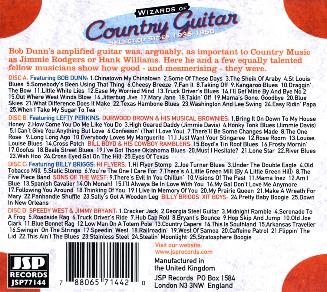 Wizards of Country Guitar: Selected Sides 1935-1955 cover art