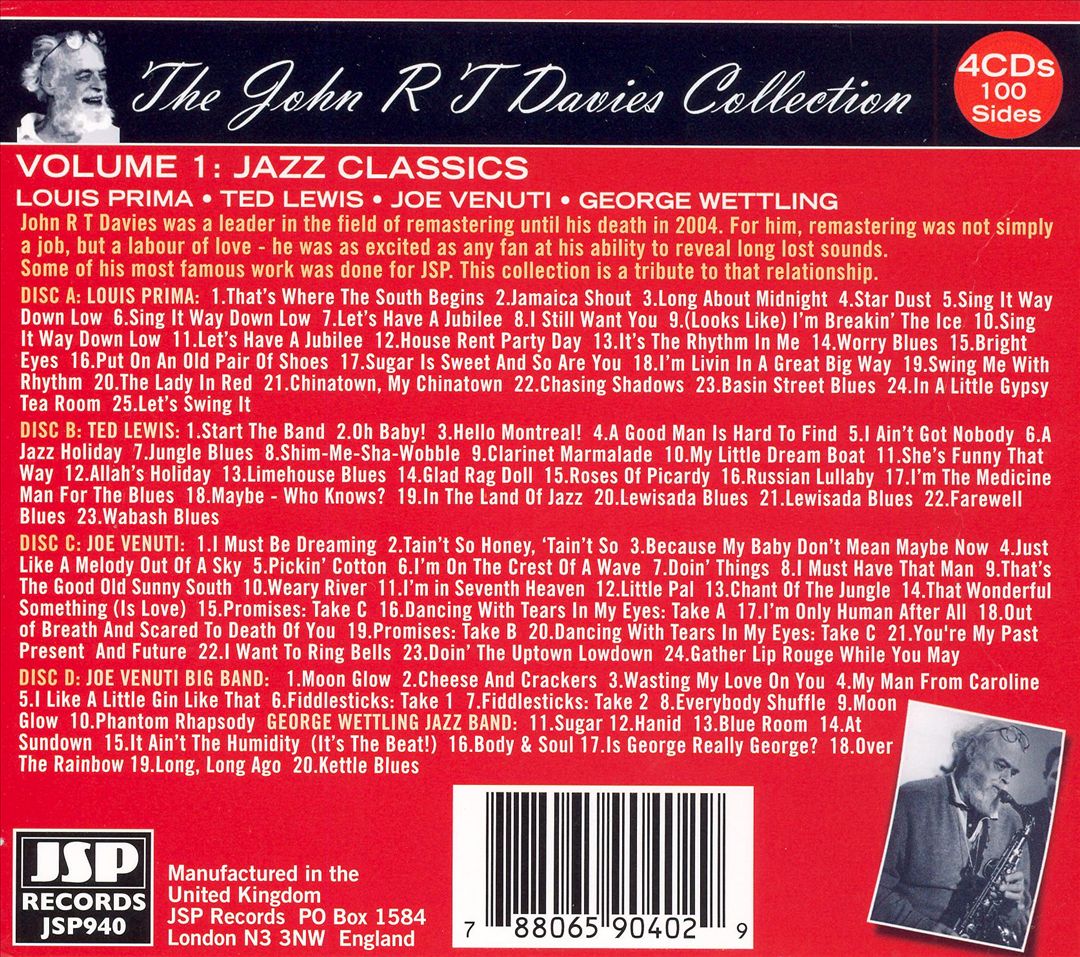 The John R.T. Davies Collection: Vol. 1: Jazz Classics cover art