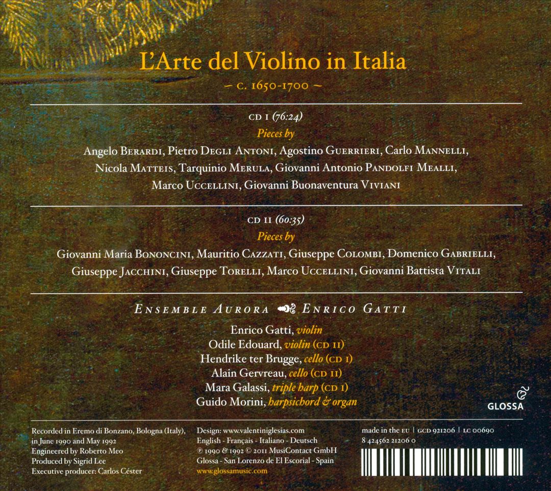 Arte del Violino in Italia cover art