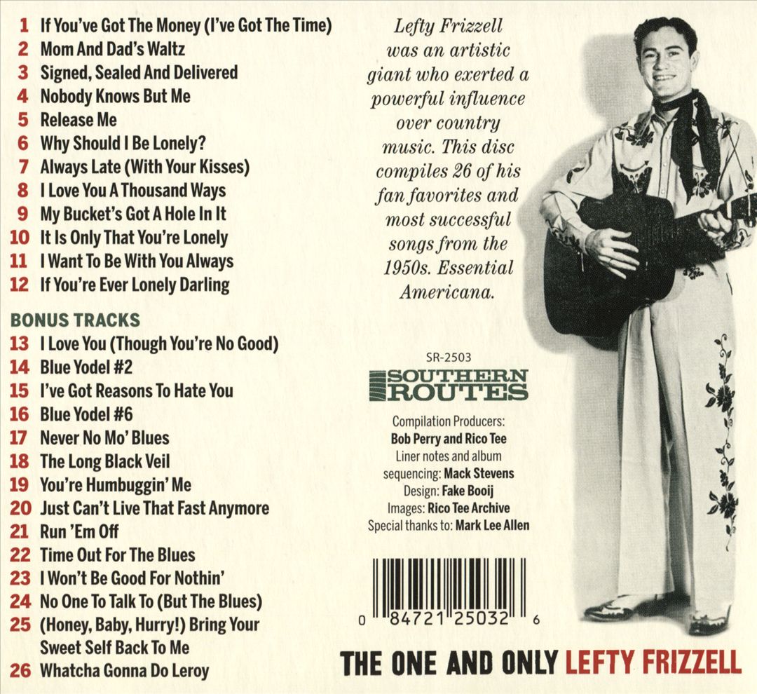 One and Only Lefty Frizzell cover art