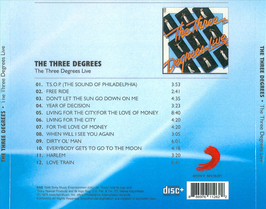 Three Degrees Live cover art