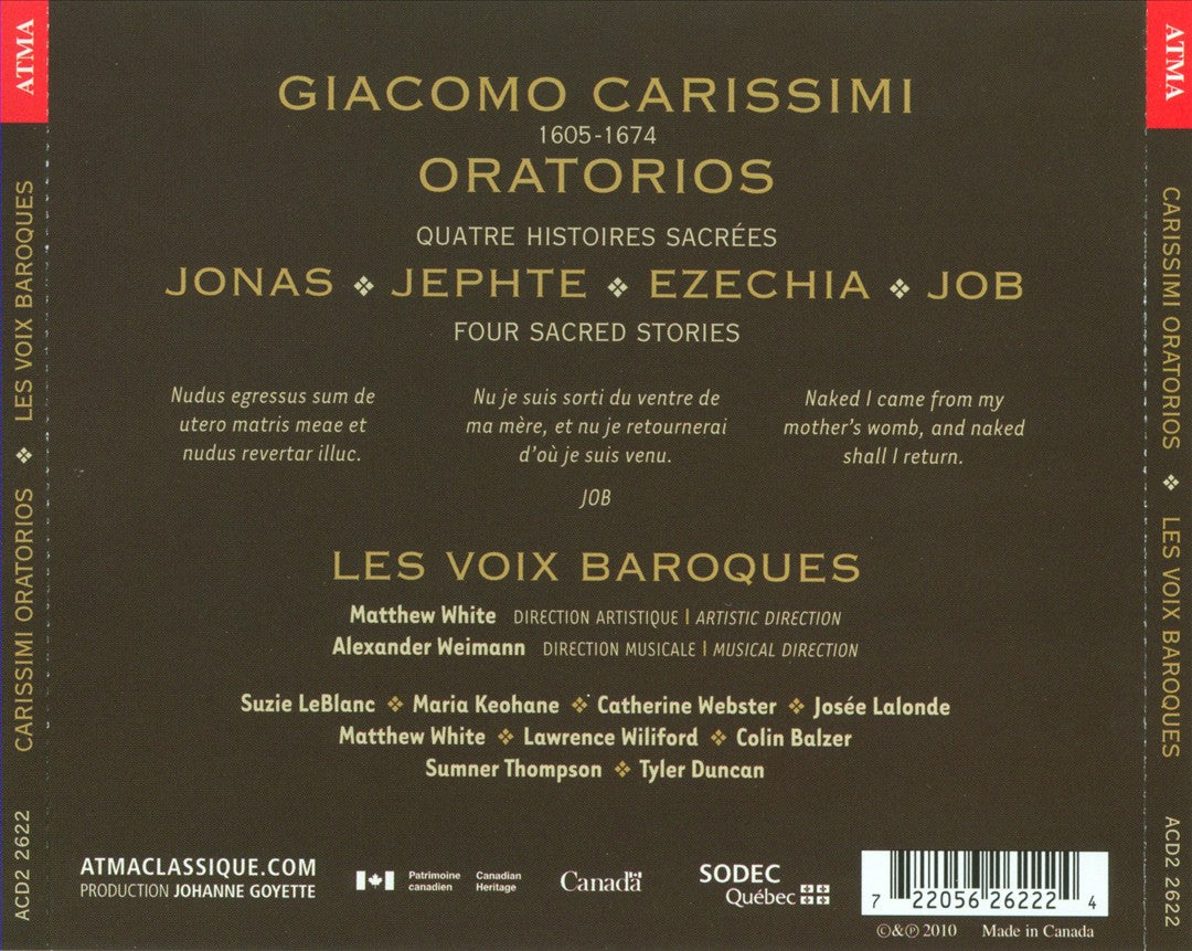 Giacomo Carissimi: Oratorios cover art