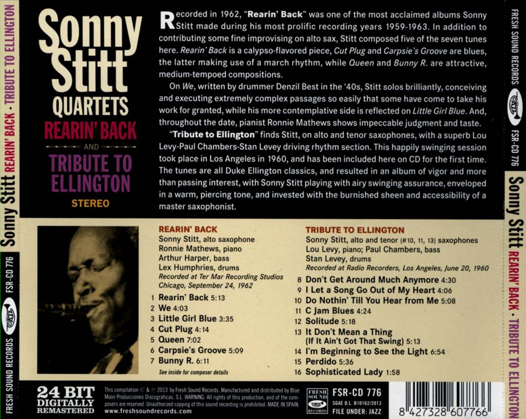 Rearin' Back/Tribute To Ellington cover art