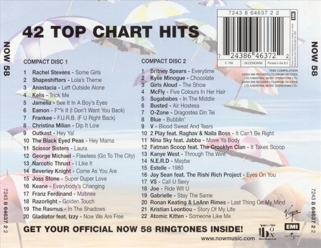 Now That's What I Call Music! 58 [UK] cover art