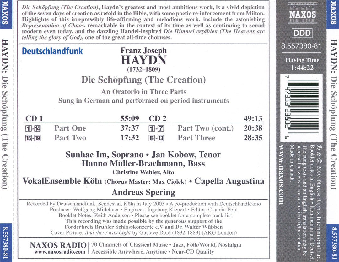 Haydn: Die Schöpfung (The Creation) cover art