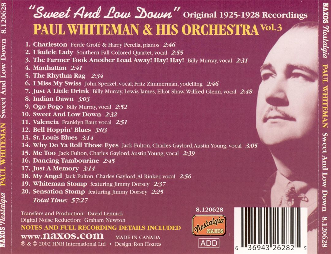 Sweet and Low Down: Vol. 3, Original 1925-1928 Recordings cover art
