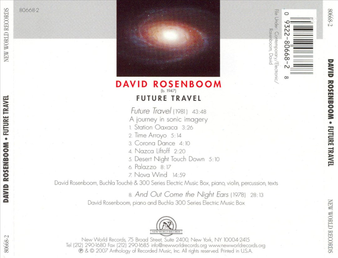 David Rosenboom: Future Travel cover art