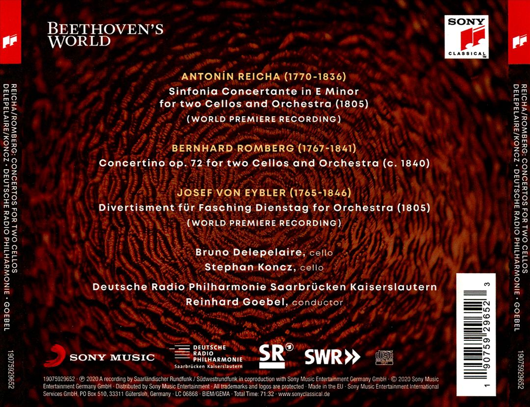 Reicha, Romberg: Concertos for Two Cellos cover art
