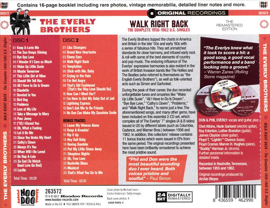 Walk Right Back: The Singles Collection, 1956-1962 cover art
