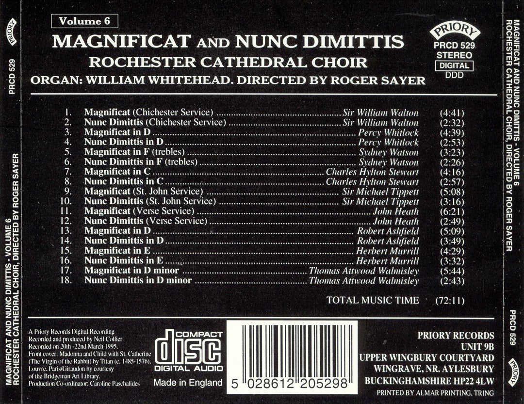 Magnificat and Nunc Dimittis, Vol. 6 cover art