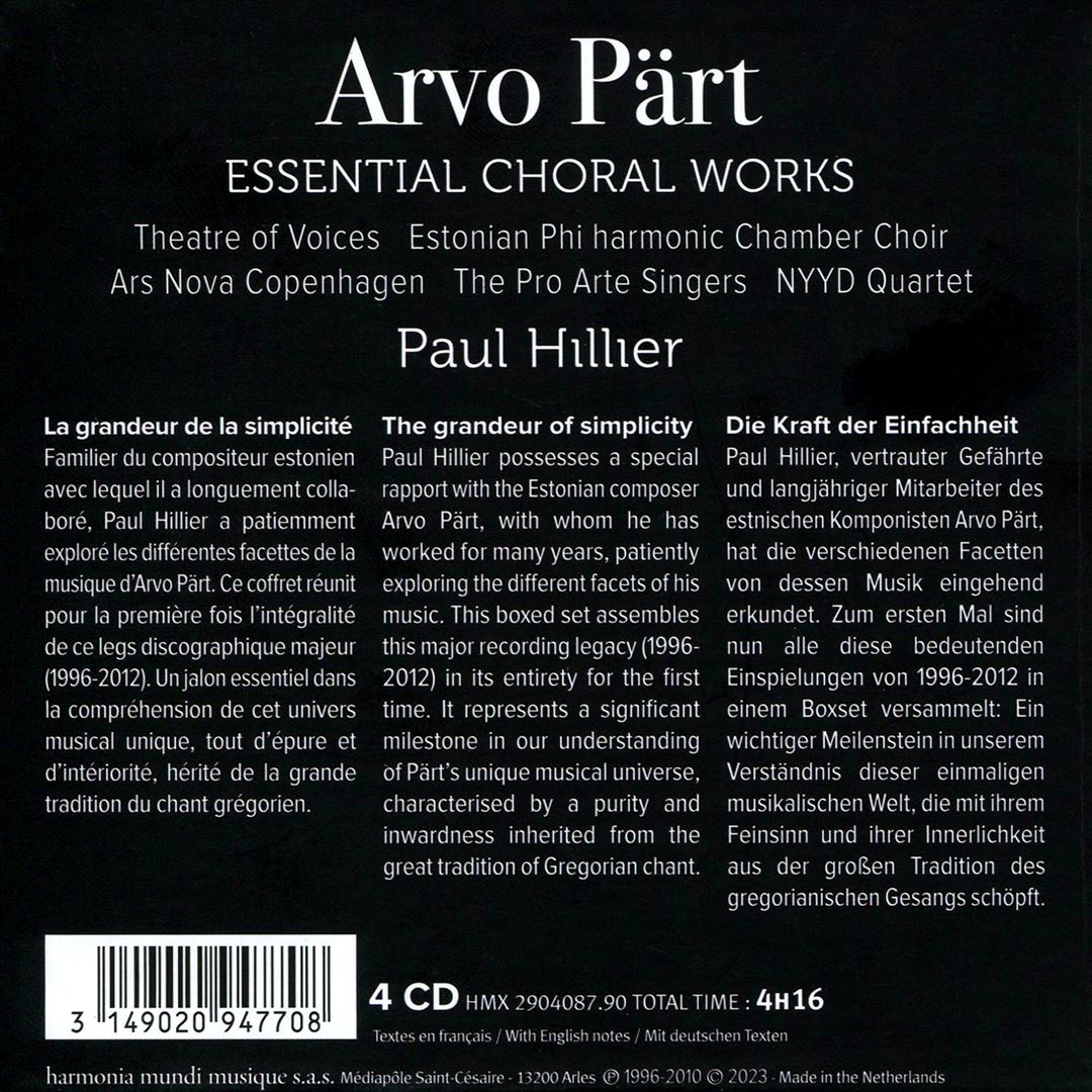 Arvo Pärt: Essential Choral Works cover art